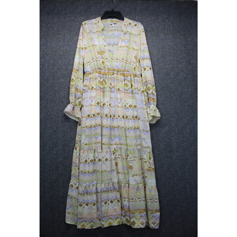 Shyanne Women's Large Watercolor Southwestern Cowgirl Long Sleeve Maxi Dress - Picture 2 of 8